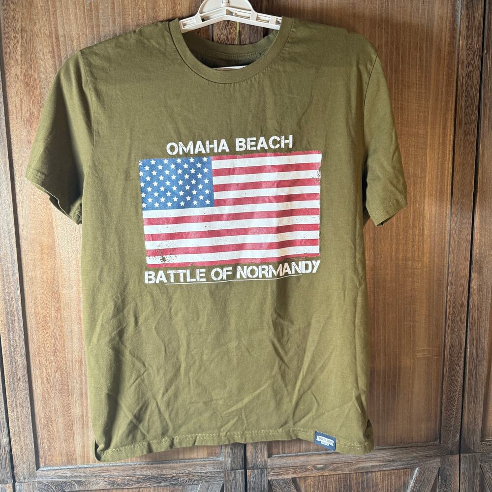 Overlord Museum Omaha Beach Battle Of Normandy D Day Olive Graphic T Shirt M